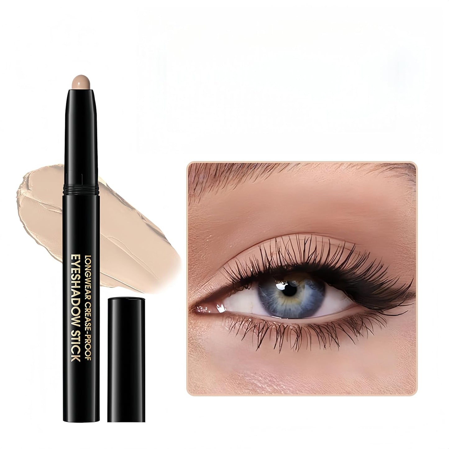 MAEPEOR 10 Colors Cream Eyeshadow Stick Silky Smooth Matte Shimmer Eyeshadow Pen Waterproof and Long Lasting Shadow Pencil for Girls and Women (Color 03)