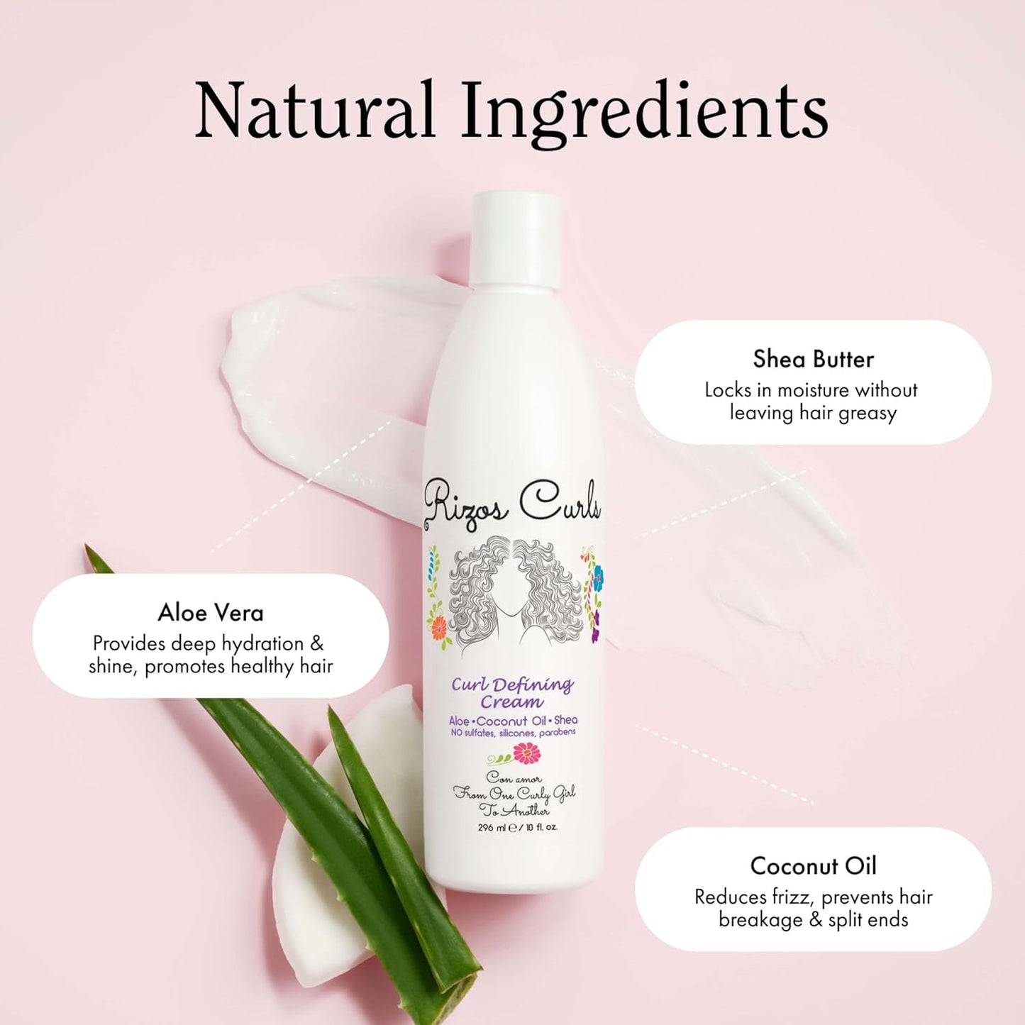 Rizos Curls Trio Bundle, Hydrating Shampoo & Deep Conditioner & Curl Cream Bundle, Gently Cleanse and Hydrate Curly Hair, Style & Define Curls for Frizz Free Volume, For All Curl Patterns 2a - 4c