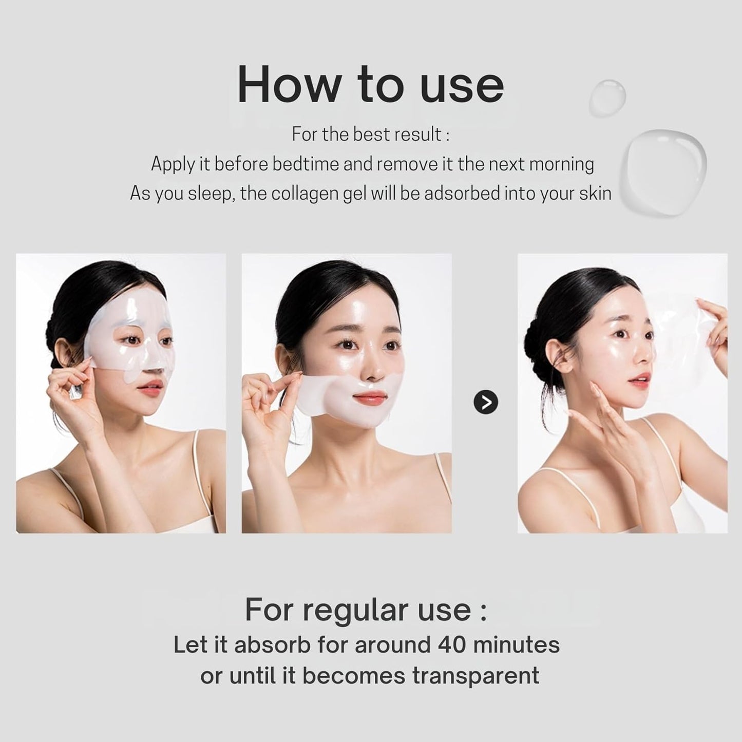 Collagen Hydrogel AntiWrinkle Deep Face Mask 4+1 EA Ultimate Hydration, Improves Skin Texture, Affordable Luxury, Glowing Skin, Reduces Fine Lines & Wrinkles, Made in Korea OHMYPURE (5, Deep Collagen)
