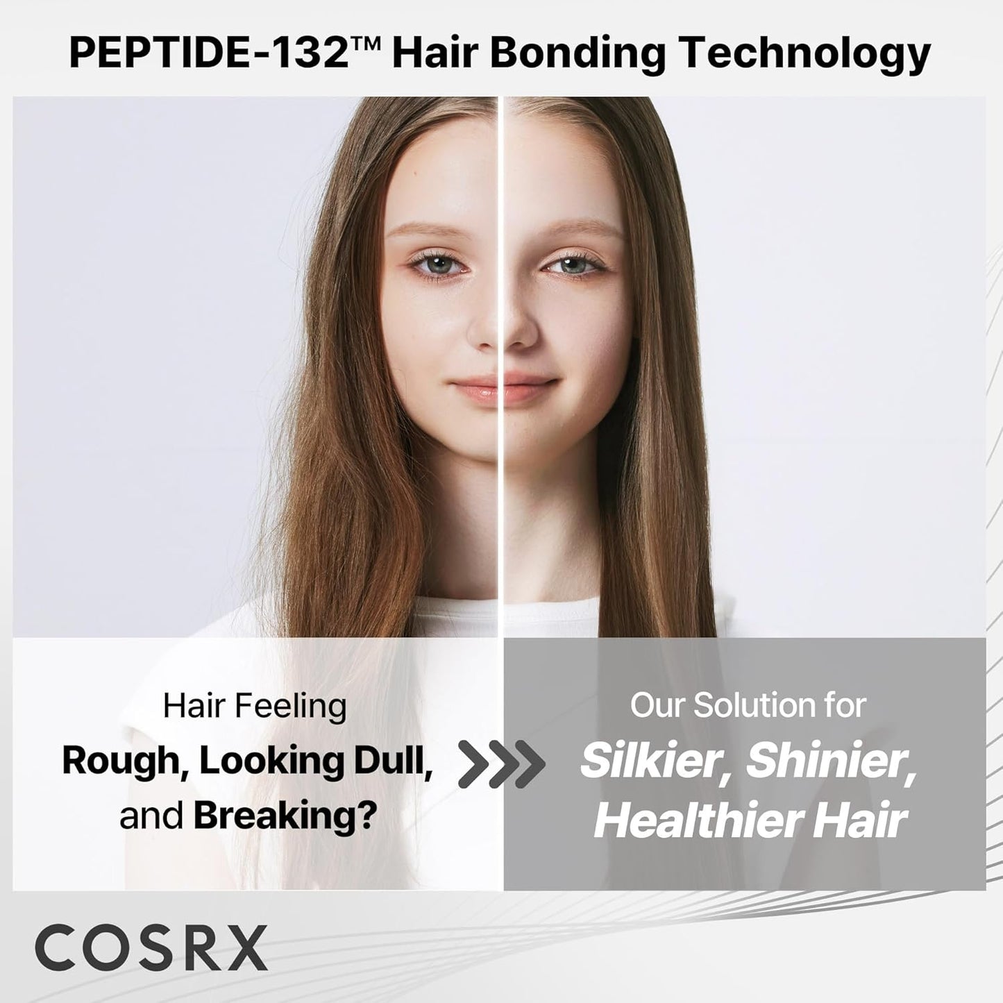 COSRX PEPTIDE 132 Hair Bond Repair Treatment - Deep Conditioner Hair Mask for Damaged, Dry Hair, Repairs Breakage & Split Ends with Collagen & Hyaluronic Acid, For All Hair Types – 4.05 fl oz
