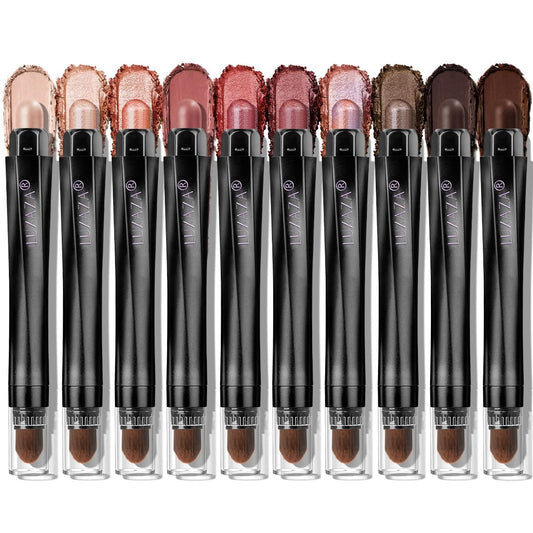 10PCS Neutral Eyeshadow Stick Makeup Set, Matte Cream Eye Shadow Eyeliner Brightener Pencil Crayon - I1 Cashmere Blush