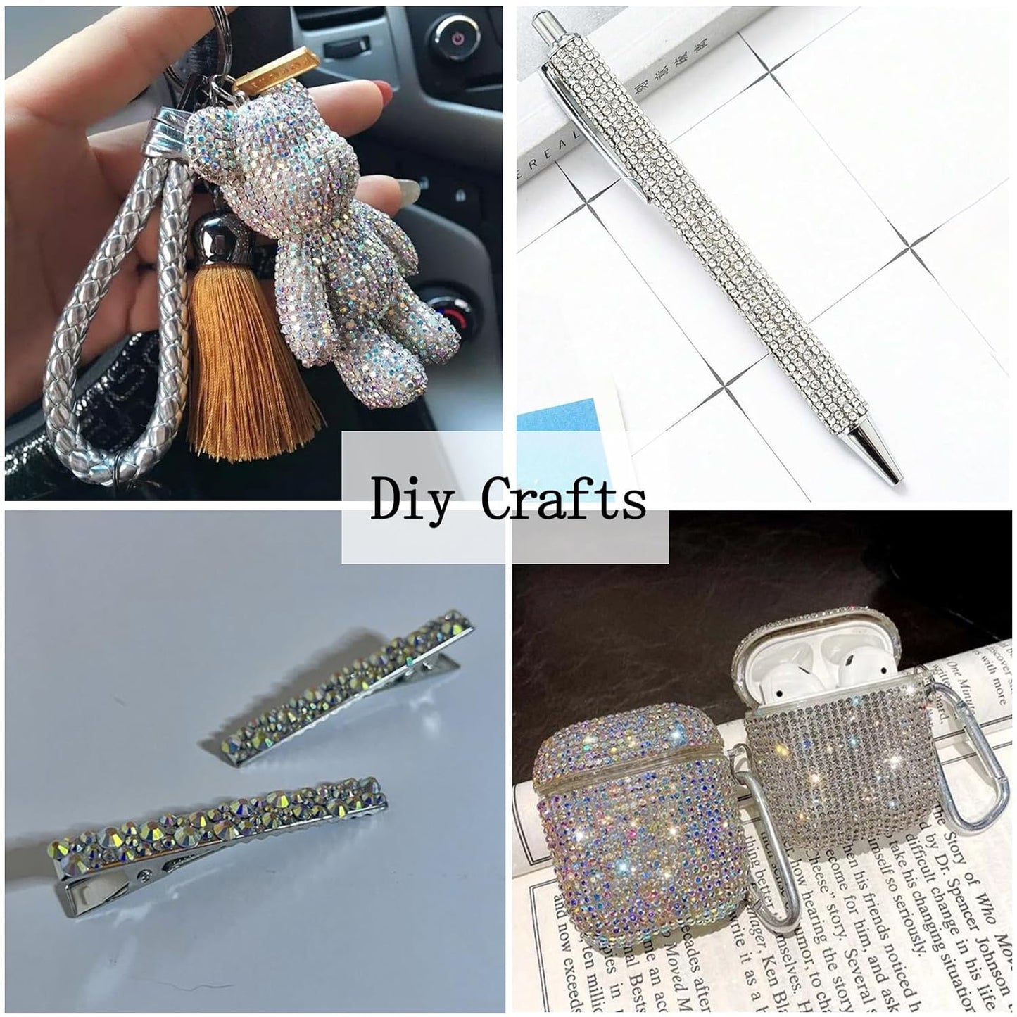 4 Boxes Nail Rhinestones Flatback Rhinestones Nail Charms Multi Shaped Crystals Nails Gems and Rhinestone Jewels Supplies Luxurious Accessories for Women Nails Decorations