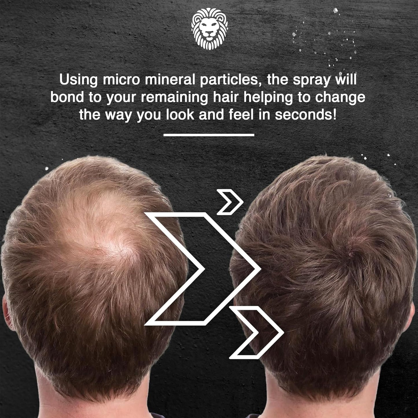 Mane Hair Thickening Spray & Root Touch Up, Instantly Thicker Hair for Men & Women, Fill in Hairlines and Hide Thinning and Fine Patches - Gray, 12 Colors (6.76 oz)