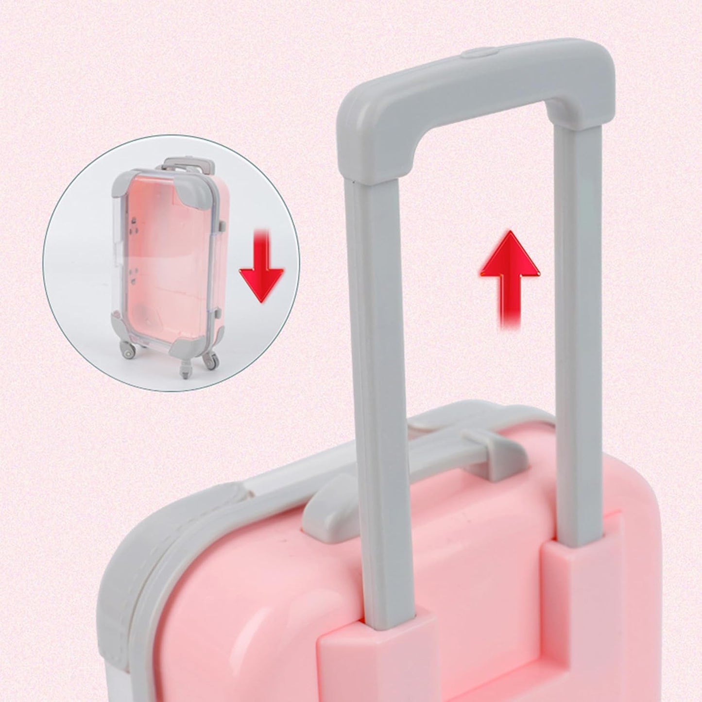 False Eyelash Storage Box, Portable Travel Organizer Mini Luggage False Eyelash Tray Makeup Tool (PINK)