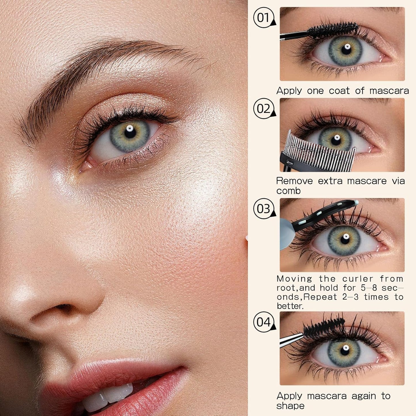 ZAPAL Heated Eyelash Curler, S600 Rechargeable Heated lash Curler, Intelligent Power Off Electric Eyelash Curler Heated Quickly 24 Hs Lasting Natural Makeup for Woman (Air Blue/Gold, X8-132mm)