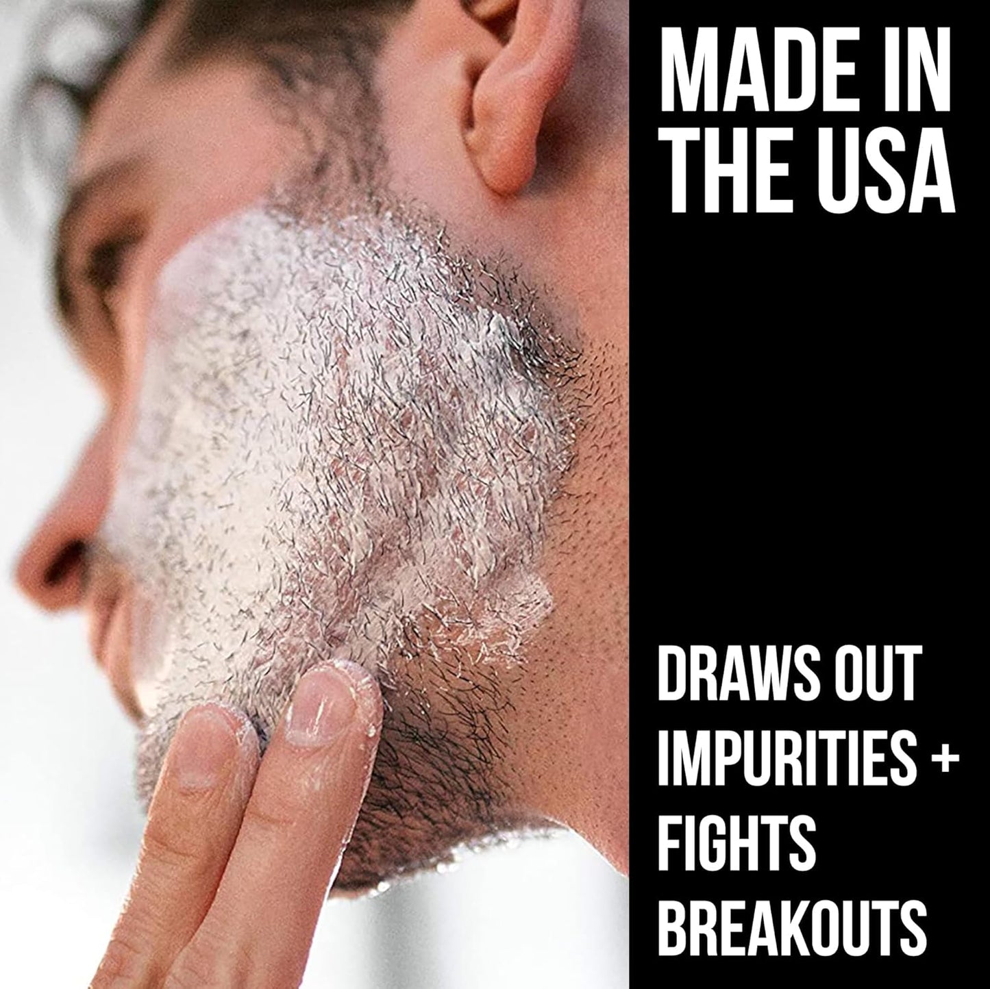 RUGGED & DAPPER - Premium Face Mask for Men - Deep Pore Cleansing Treatment - Fights Blackheads + Acne + Excess Oil - USA Made with Natural Kaolin Clay - 5.5 Oz