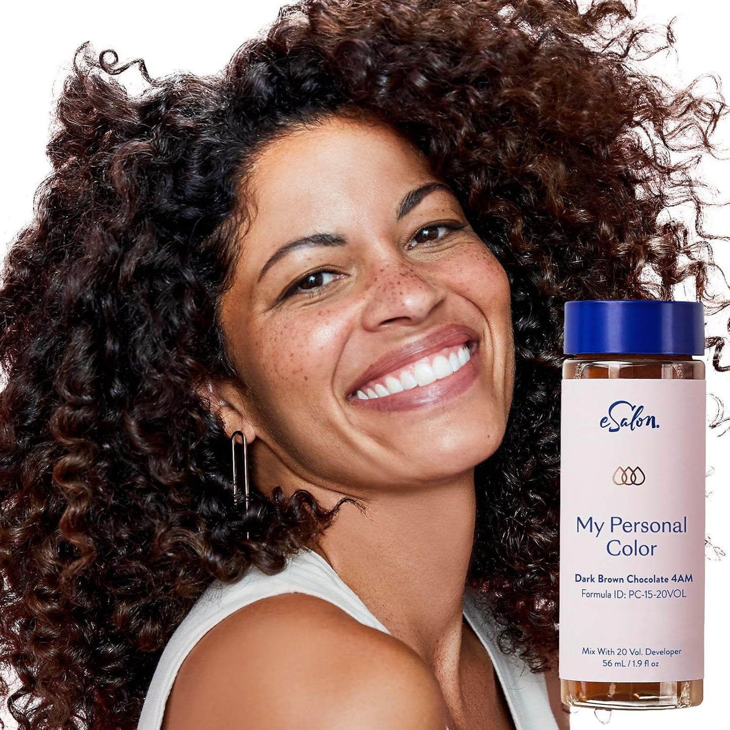 eSalon Permanent Hair Color & Hair Dye Kit - Dark Brown Chocolate - Personal Colorist for Up To 100% Gray Coverage, Ammonia-Free, All Hair Types