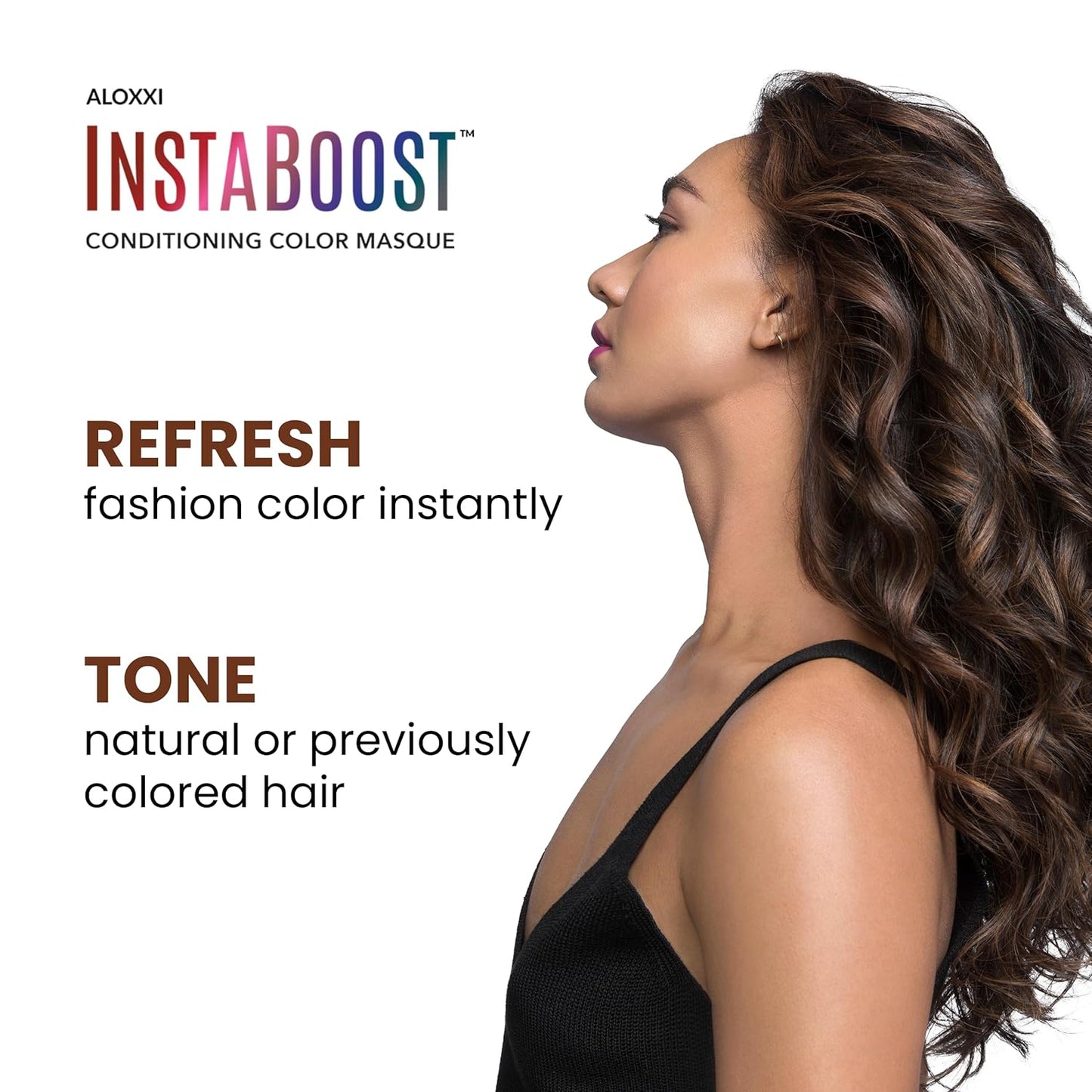 ALOXXI InstaBoost Conditioning Color Mask in Hazel-nuts For You, Deposits Hazel Color and Deeply Conditions Hair, 6.8 Fl Oz