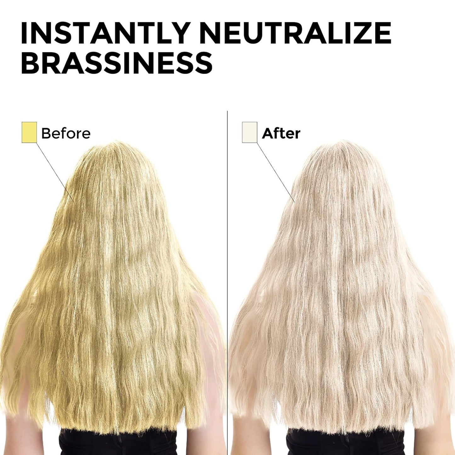 Bye Bye Yellow Purple Shampoo, Neutralizes Brass & Yellow Tones, Sulfate Free, For Color Treated, Blonde, Bleached, Highlighted Brown or Silver Hair, 11. 83 Fl Oz