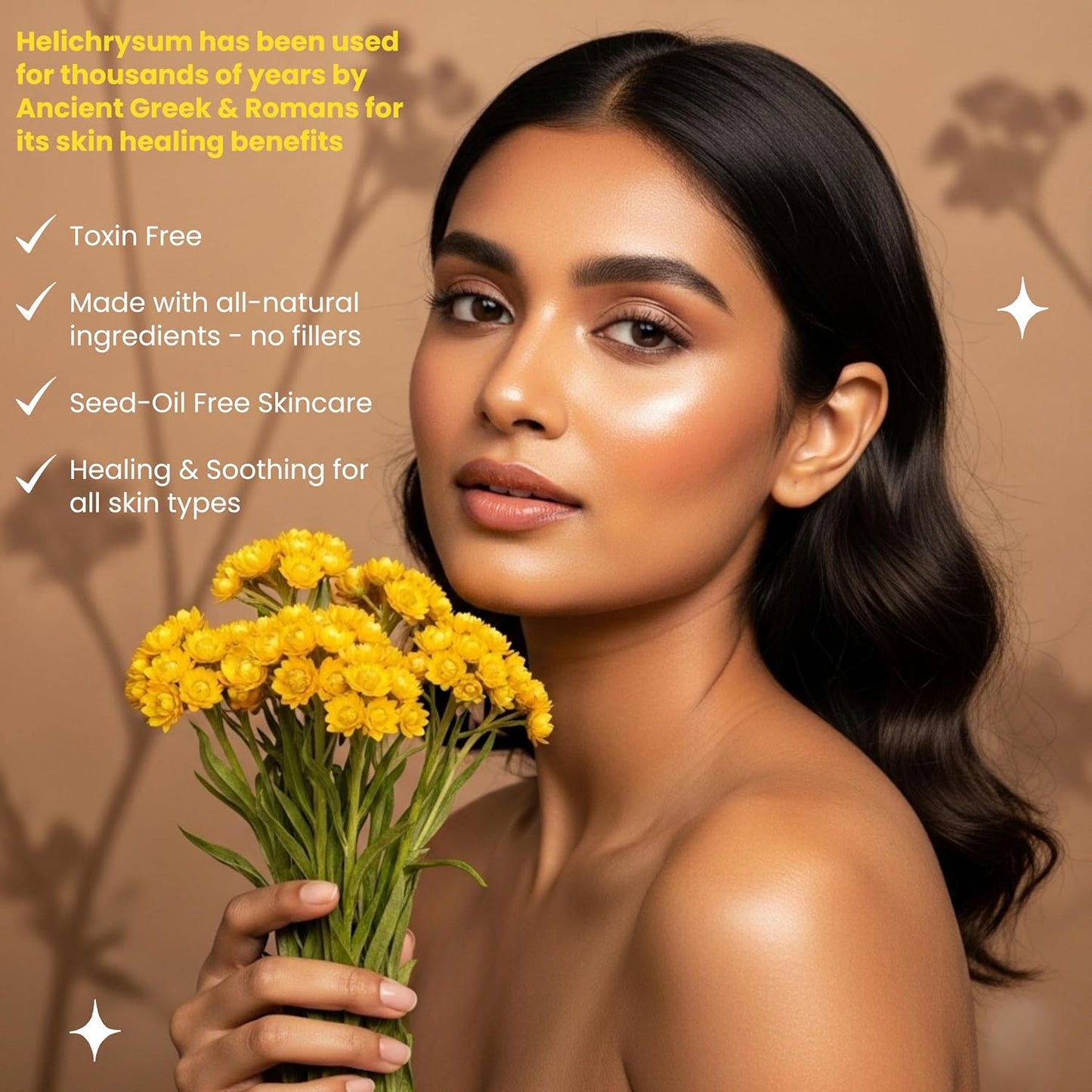 Organic Helichrysum Balm - 2 oz Helichrysum Gymnocephalium, Shea Butter, Beeswax, Jojoba Oil Ultra-Moisturizing, Skin Healing, Full Body Hydration