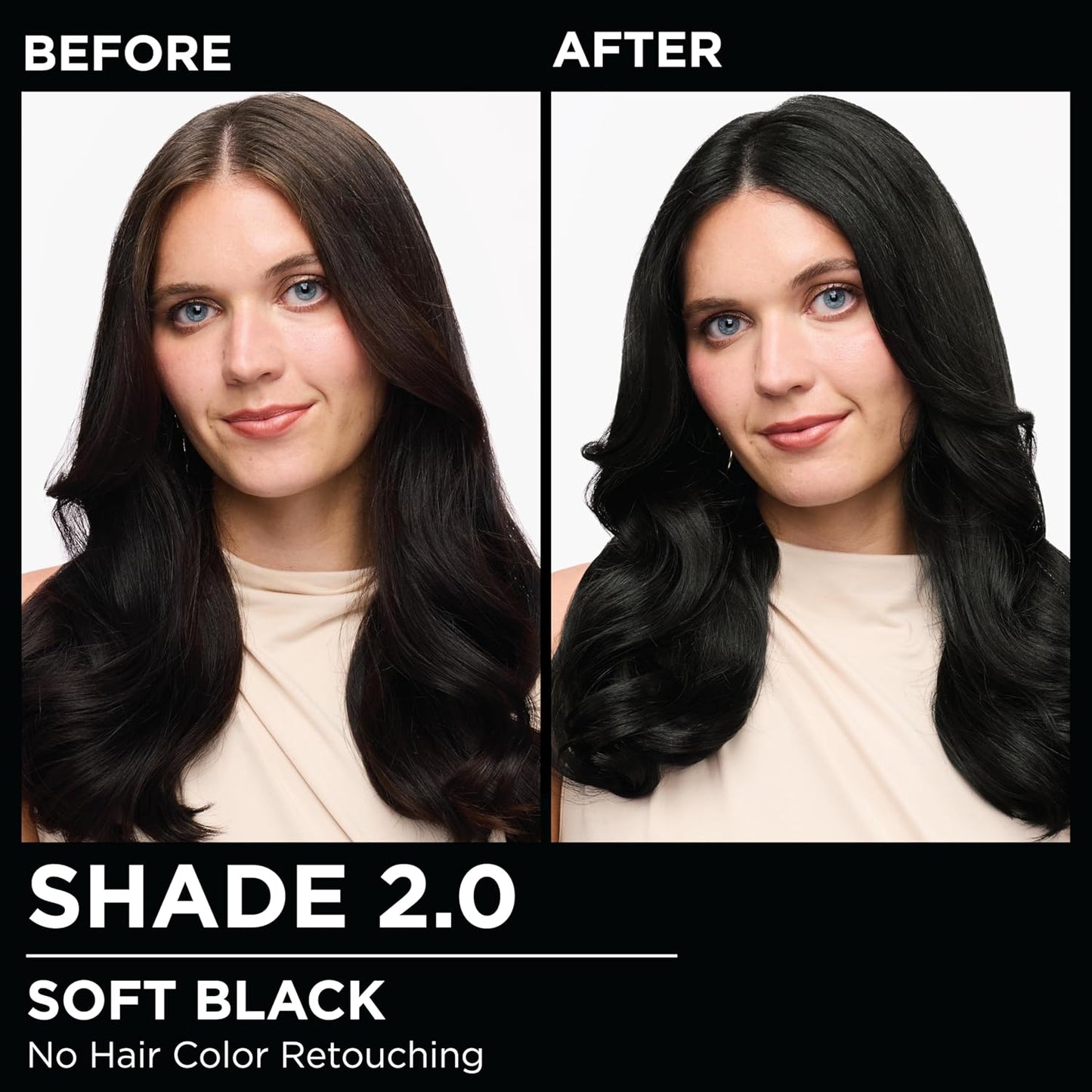 Garnier Hair Color Olia Ammonia-Free Brilliant Color Oil-Rich Permanent Hair Dye, 2.0 Soft Black, 2 Count (Packaging May Vary)