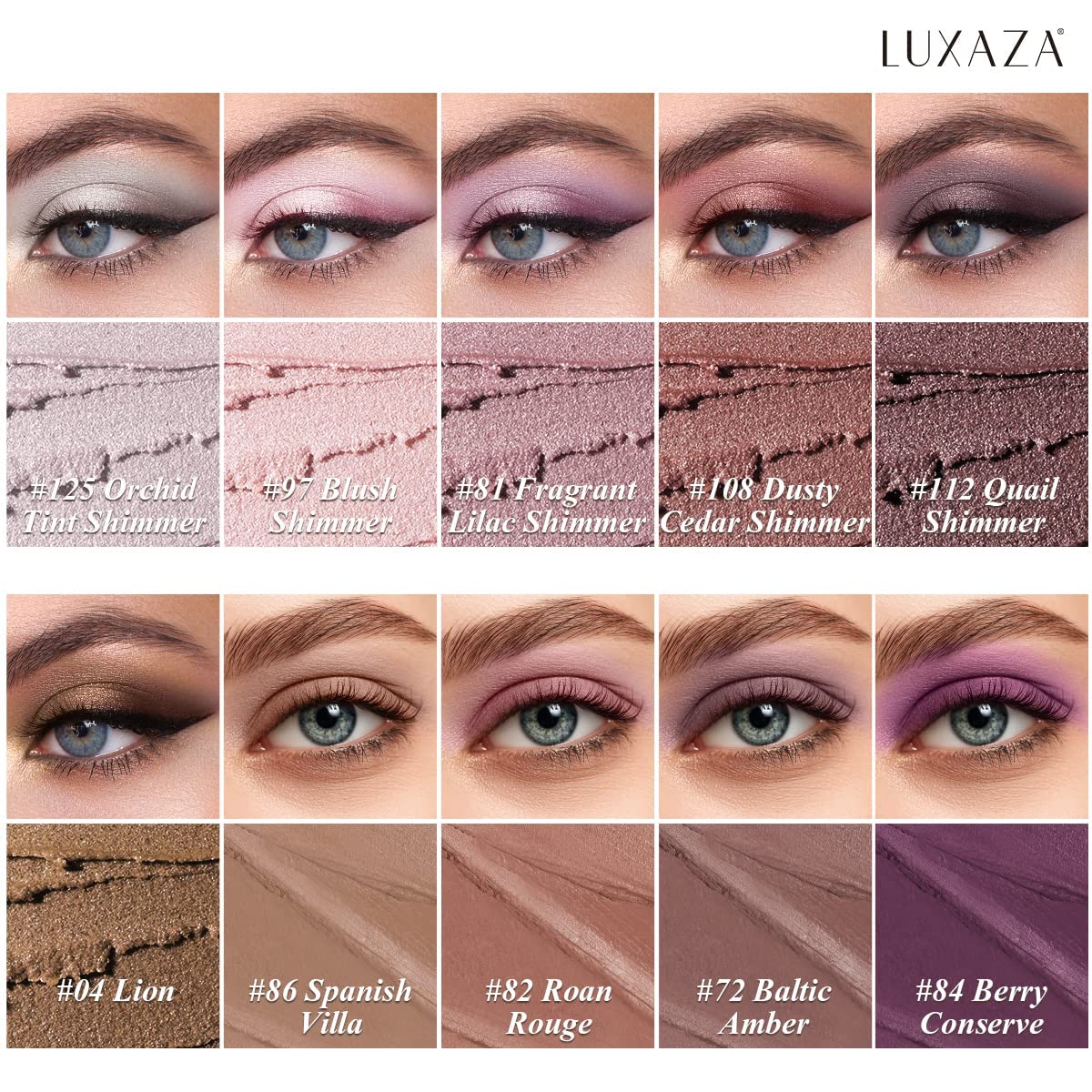 10PCS Eyeshadow Stick, Shimmer And Matte Brown Metallic Cream Eyeshadow Pencil Crayon with Smudge-proof & Waterproof, Eye Brightener Stick, Ideal Gift for Women - Cocoa Crush