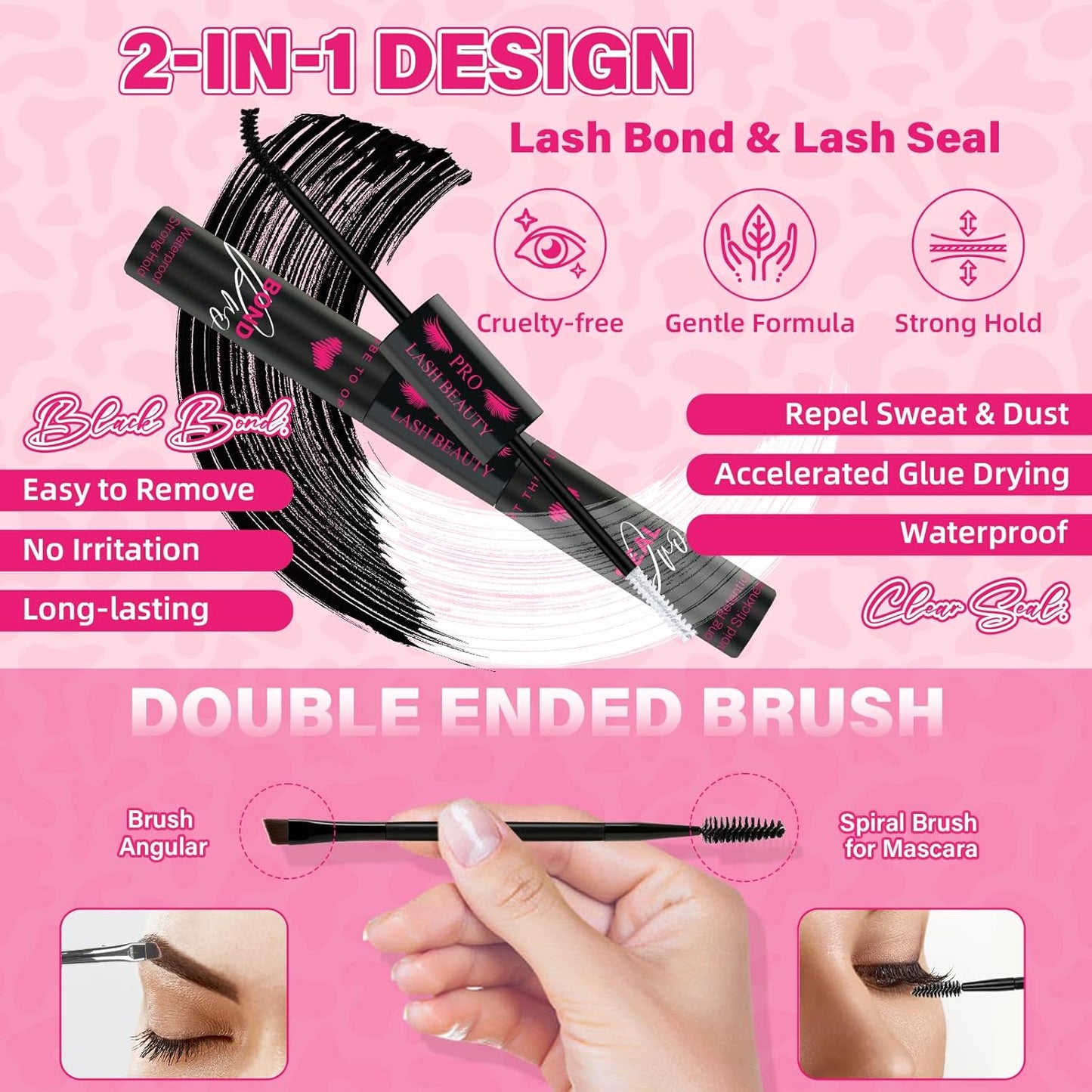 PROLASHBEAUTY Lash Clusters Kit 3D Volume Plushy Eyelash Clusters Kit Ultra Thin Band Soft Clusters Lashes Kit with Waterproof Lash Bond and Seal Remover (Attraction-3D, 8-16mix)