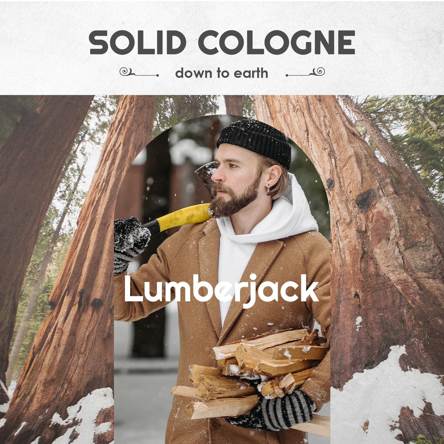 Lumberjack Solid Cologne - Natural Men's Cologne - Men's fragrance Wax Cologne, Lumberjack Travel Size Wax Cologne for men - Solid Cologne Men's Lumberjack Scent (3/4 oz (Pack of 1), Lumberjack)
