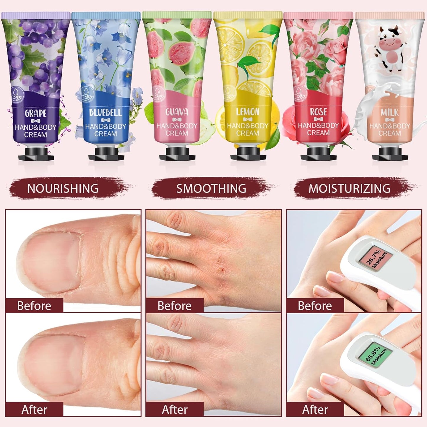 VESPRO 56Pack Hand Cream Gifts Set For Women, Thank You Gifts, Bulk Hand Lotion Travel Size for Dry Cracked Hands, Mini Hand Lotion for Birthday Gifts, Bridal Shower Favors and Small Gifts for Women