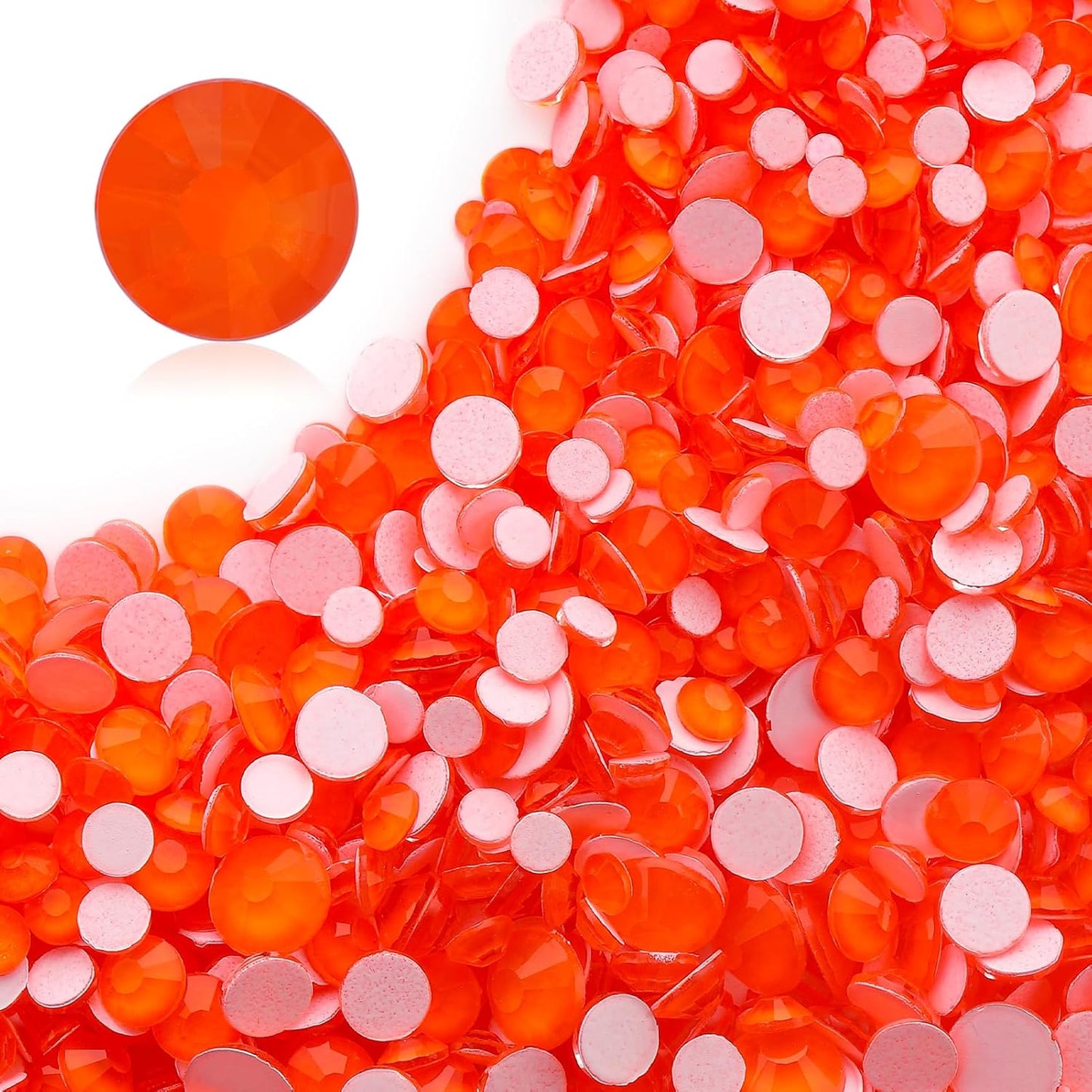 Neon Hyacinth Flatback Rhinestones, Glass Rhinestones for Nail Art and Craft, Glue Fix, Loose Crystal Gemstones(Neon Hyacinth, SS20, 1440pcs, 4.6-4.8mm)