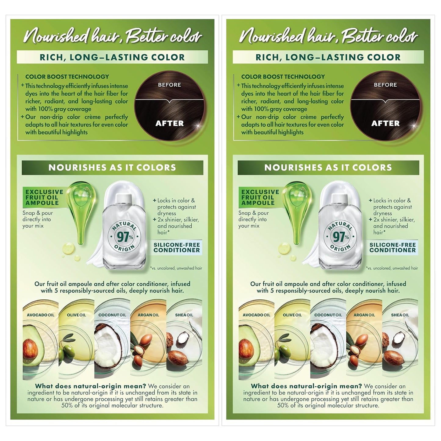 Garnier Hair Color Nutrisse Nourishing Creme, 30 Darkest Brown (Sweet Cola) Permanent Hair Dye, 2 Count (Packaging May Vary)