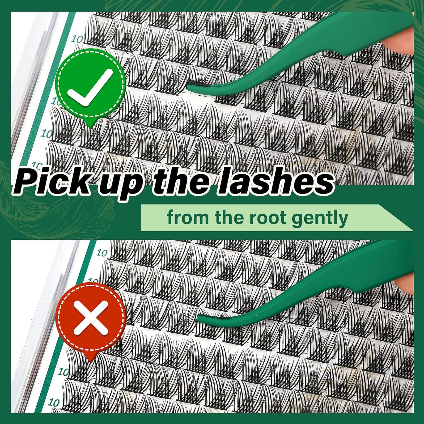 KEYYOU Lash Clusters 144pcs Individual D Curl 18mm Air Touch Cluster Lashes Super Lightweight Soft Wispy Comfortable Easy DIY at Home