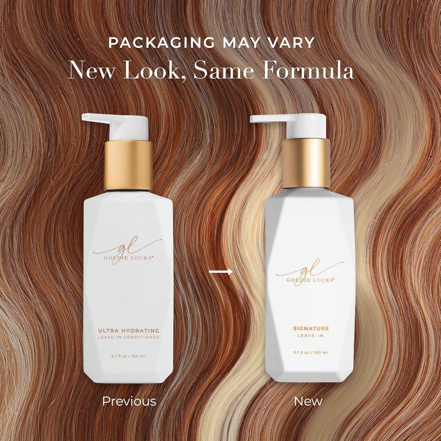 Goldie Locks Signature Leave-In Conditioner - Moisturizes and Controls Frizz - Lightweight Daily Hydration - Safe for Extensions & Color-Treated Hair - Protein-Free - 5.1 fl oz (Packaging May Vary)